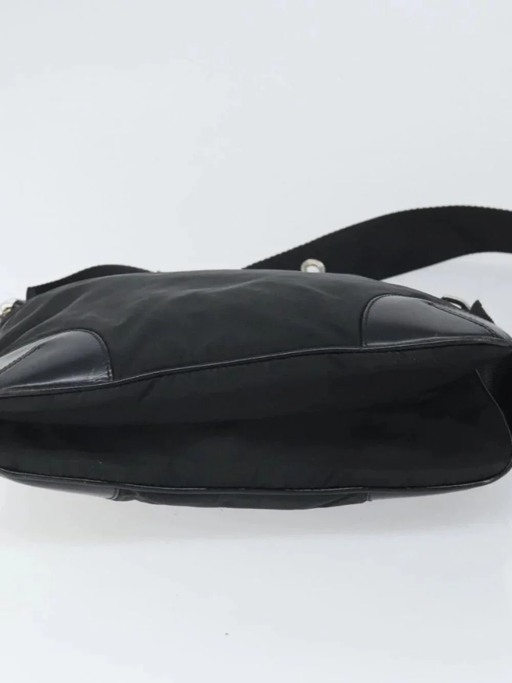 PRADA Shoulder Bag Nylon Leather Black Silver Auth 169453 - Picture 7 of 16